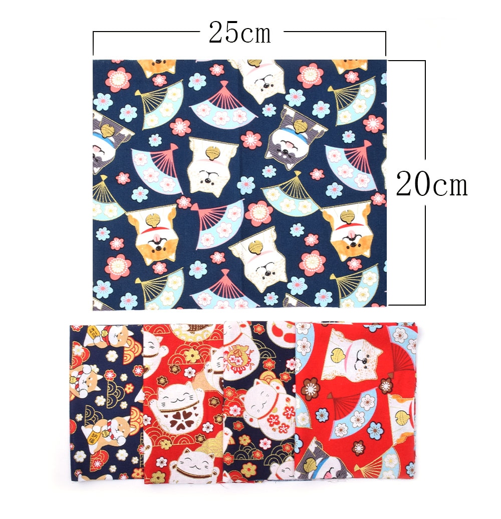 Gjør-det-selv 5 stk/partier 20 x 25cm sefyr-kattmønster 100%  pur-skjære bomull lappeteppestoffbunt sy quilting til håndlaget