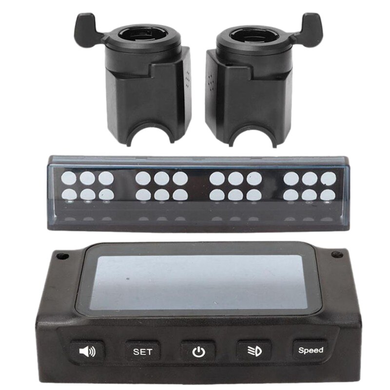 Cubierta de Monitor LCD para Scooter KUGOO S1 S2 S3 de 8 pulgadas con mango de freno acelerador, cubierta de lámpara LED: Default Title
