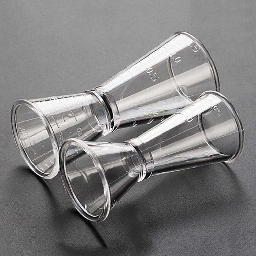 Vaso medidor de onzas de resina de pc a escala de dos cabezas, dispositivo medidor, taza grande, 20-40cc , tamaño pequeño , 10-20cc