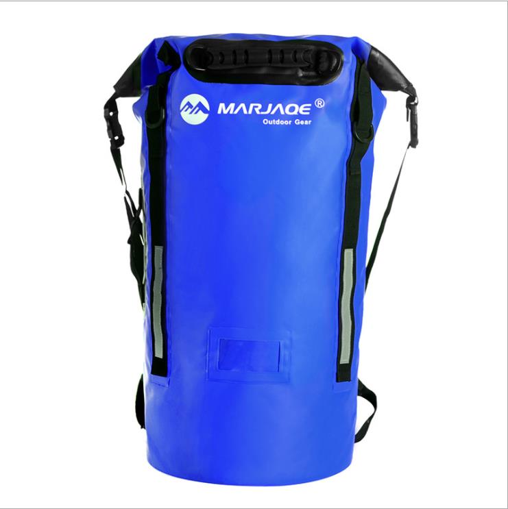 MARJAQE-bolsa impermeable para natación de 40L, Mochila seca para acampar al aire libre, almacenamiento de senderismo, a prueba de agua,: Blue
