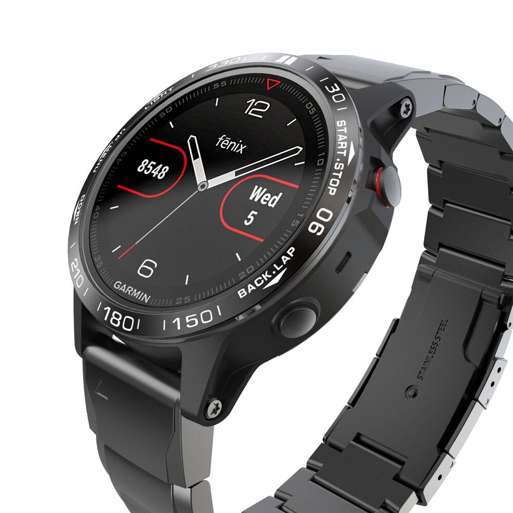 Anillo de bisel accesorios apto para Garmin Fenix 5 Garmin Fenix 5 reloj de pulsera cubierta adhesiva del Metal Anti arañazos Protector engaste de anillo