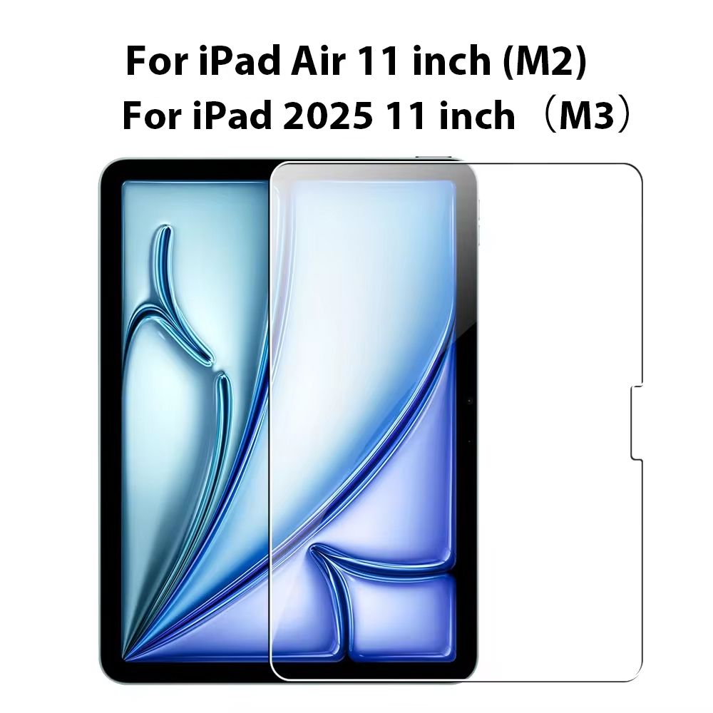 Vidrio templado para iPad 10. a 9 a generación A16 Pro 12,9 11 13 2025 Protector de pantalla para ipad Air 4 5 Mini 6 7 7 a 8 a 10,2 película: Plata