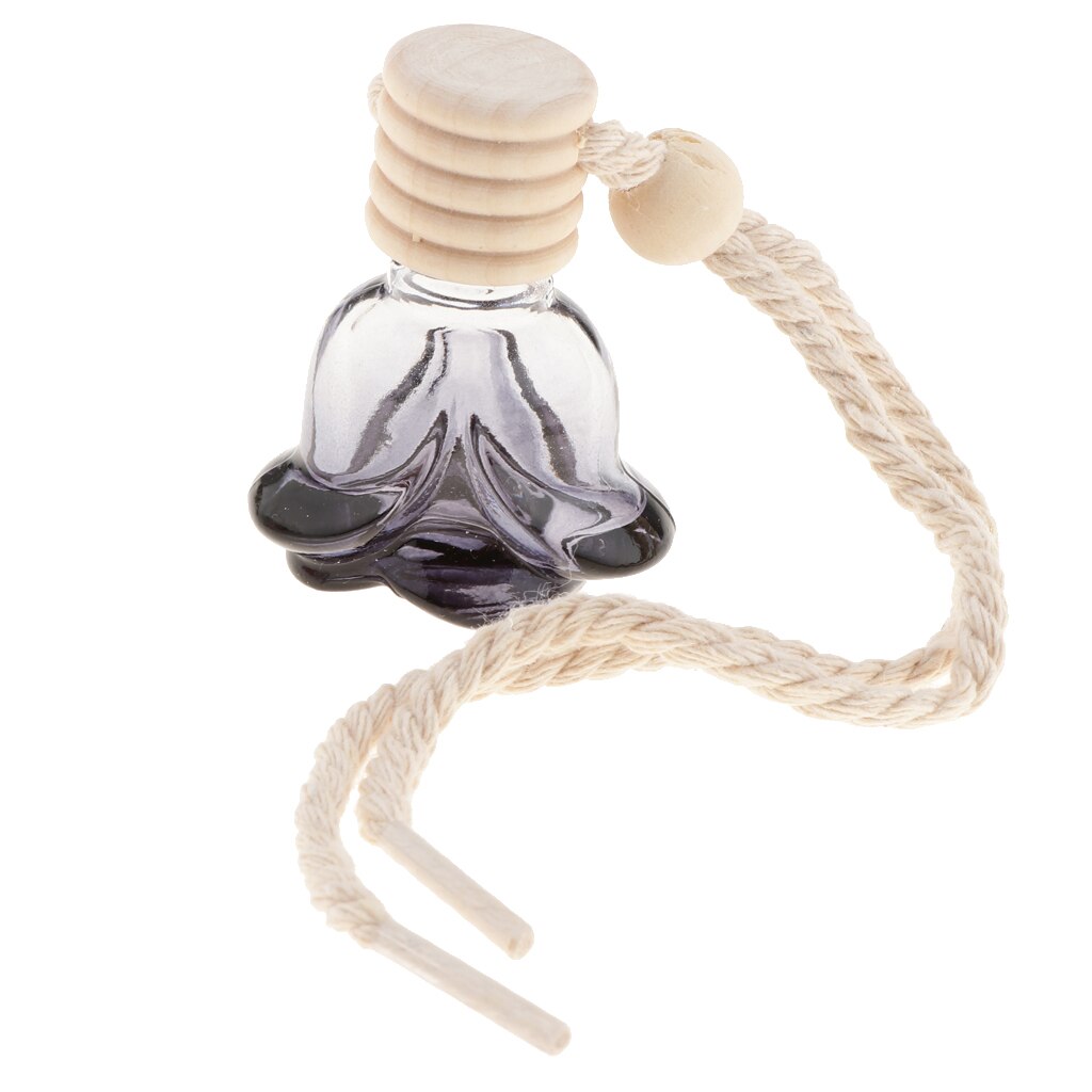 10ml recargable frasco de Perfume vacío botella de Perfume de coche negro flores en forma de contenedor de Perfume ambientador de aire del coche Decoración: Flower