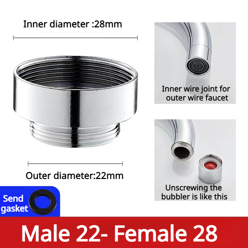 1 teile/los M22 zu M20 M18 M28 Gewinde Edelstahl Stecker Wasserhahn Gelenke Wasserfilter Zubehör Küche Wasserhahn Adapter