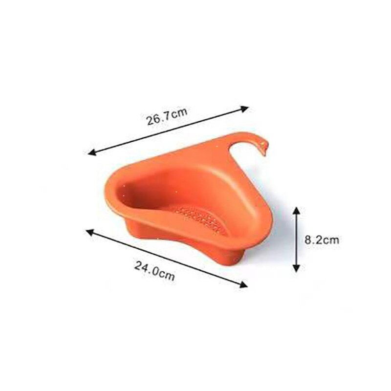 Multifunctional Swan Sink Drain Rack Kitchen Triangular Hanging Fruits Vegetables Drain Shelf Kitchen Dry Wet Separation Basket