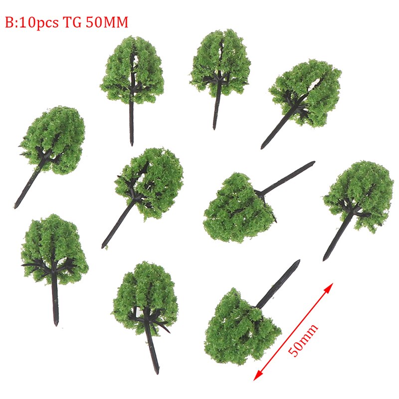 10Pcs Schaal Architectonisch Model Bomen Railroad Layout Tuin Landschap Landschap Miniaturen Tree Building Kits Speelgoed Voor Kinderen: 2