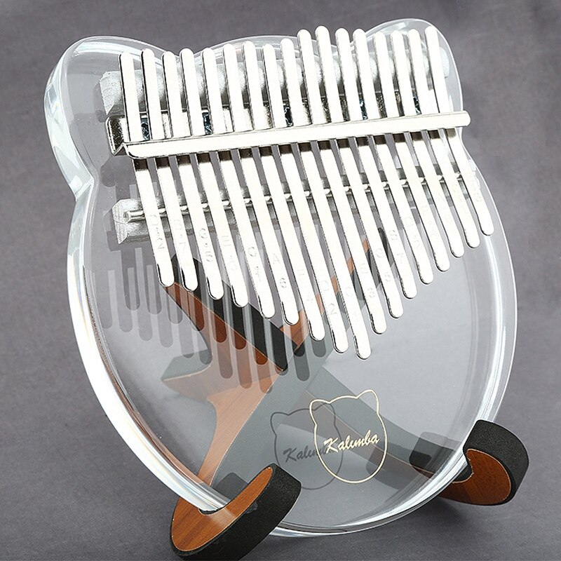 Kalimba de 17 teclas, Piano de pulgar acrílico, 17 teclas, instrumento de teclado transparente Mbira