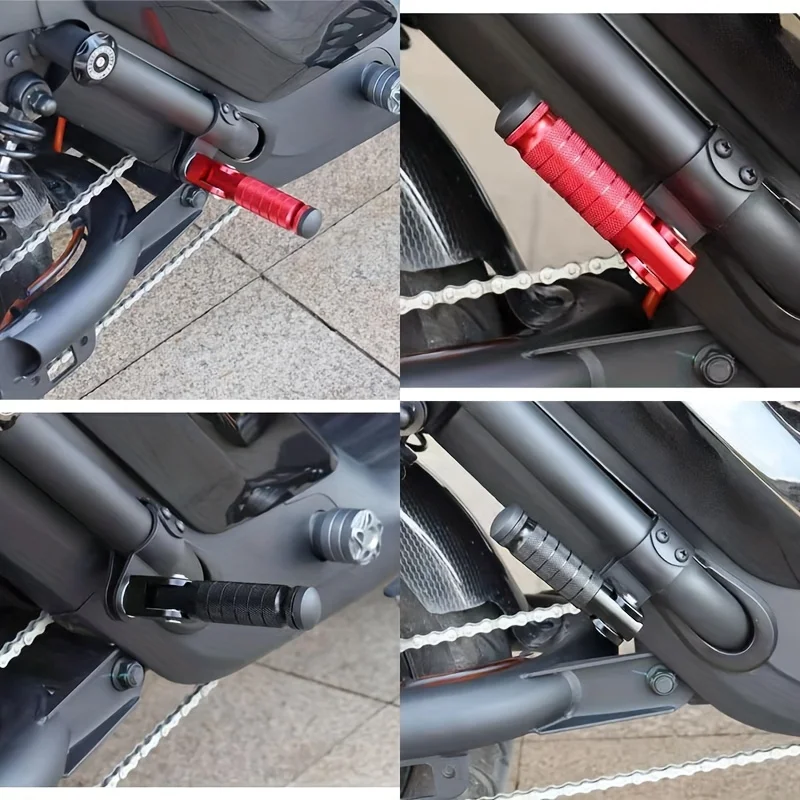 1 par cnc aluminium motorcykeldel universalpedaler foldet fodstøtte fodstøtte motorcykler knallerter, gokarts, scootere, cykel