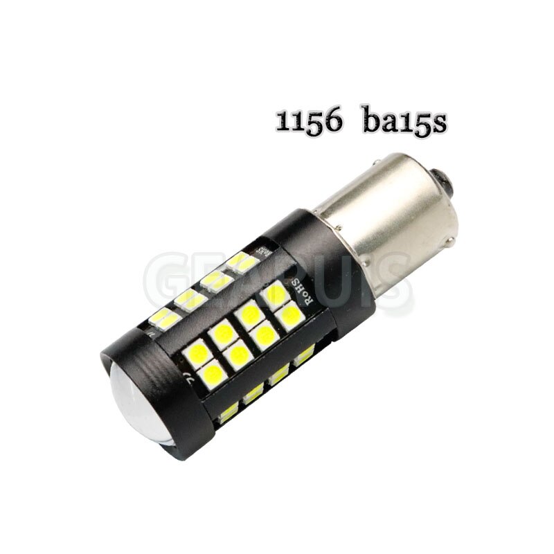 2pcs 1156 BA15S LED 44 SMD 3030 Lens 1157 BAY15D Auto Lamp Remlichten auto Reverse Daytime Lamp