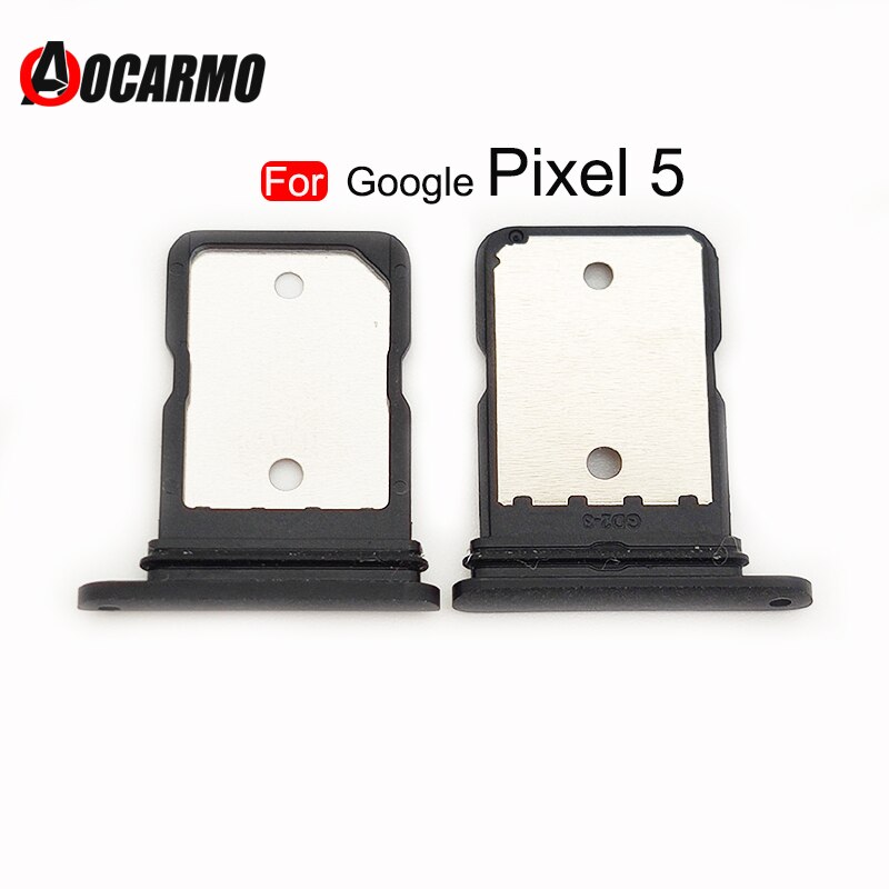 Suporte preto/verde do leitor da bandeja do sim do entalhe do soquete do cartão sim para as peças de substituição do pixel 5 de google