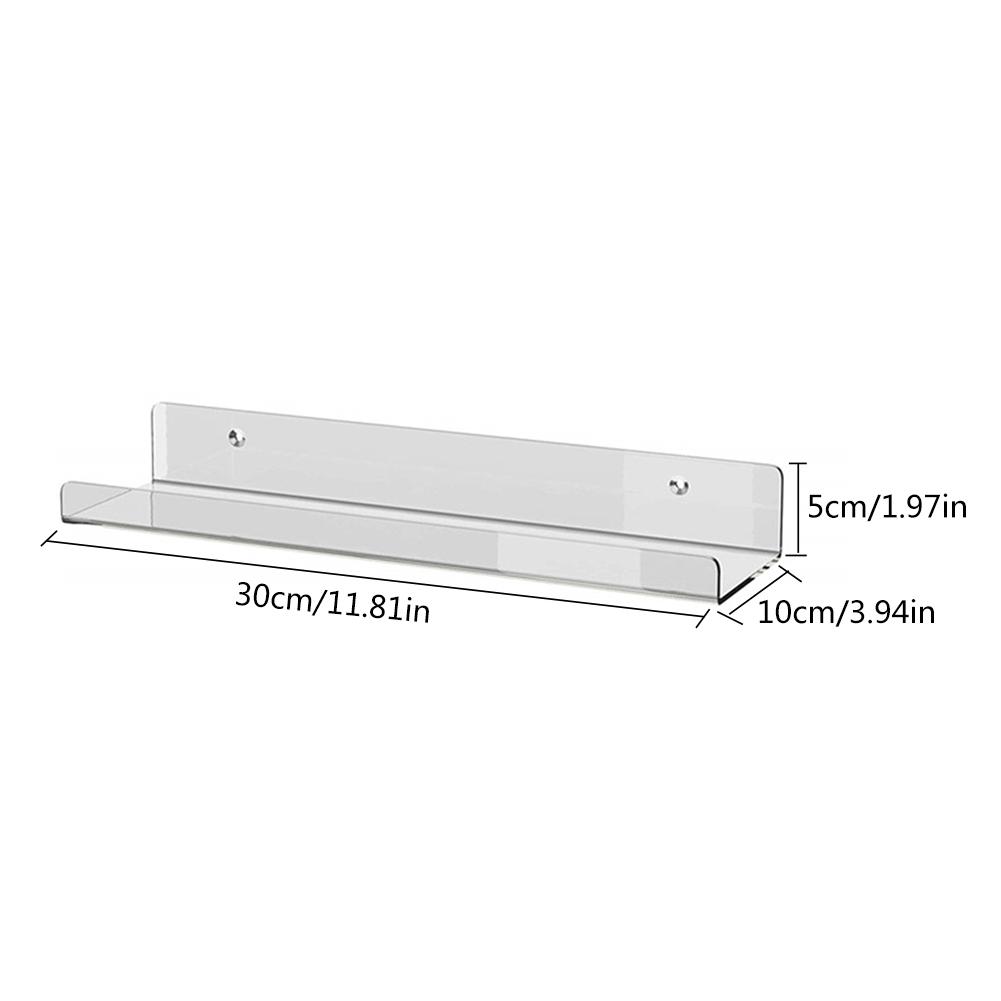 Étagère à bord flottant pour livre transparent, 1 pièce, étagère de rangement murale en acrylique, bibliothèque pour enfants pour la maison, le bureau, les étagères de salle de bain