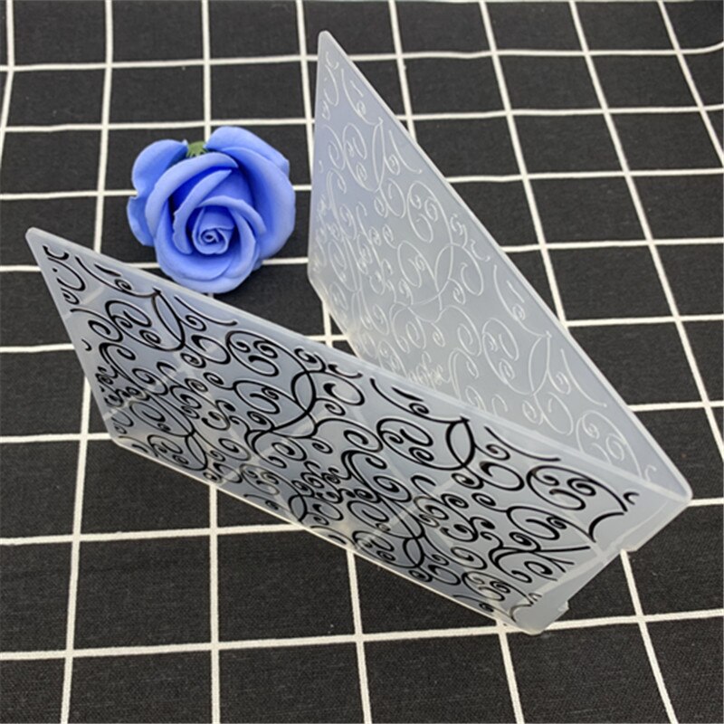 Leaves Curved Lace Plastic Embossing Folder For Scrapbook DIY Album Card Tool Template