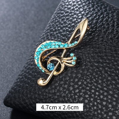 Weimanjingdian Crystal Rhinestones Pave Muzikale Borden Broche Reversspeldjes: 9426 lt blue