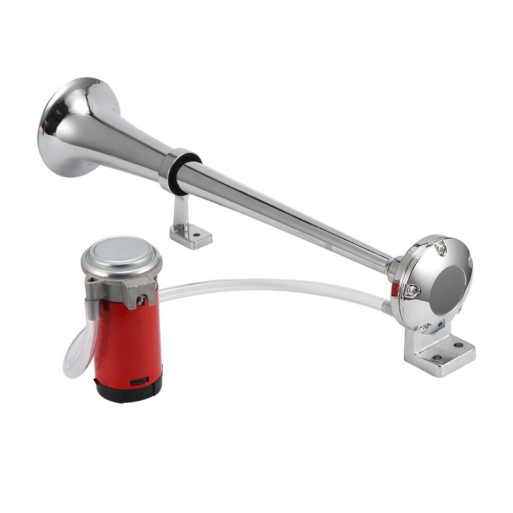 Onever 150DB 12V cromado Zinc largo corneta tubo para coche camión barco aire comprimido bocina altavoz