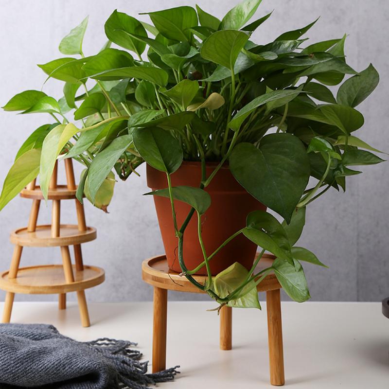 Support en bois pour plante d'intérieur, tabouret haut rond, moderne pour salon, porte-plante décoratif en bois pour canapé, salon