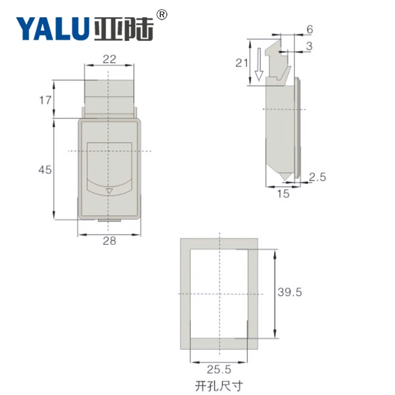 DK613 (LS735) zasuwka mały plastikowy uchwyt i ruchomy uchwyt latarka szafka fabryka bezpośredni obroty