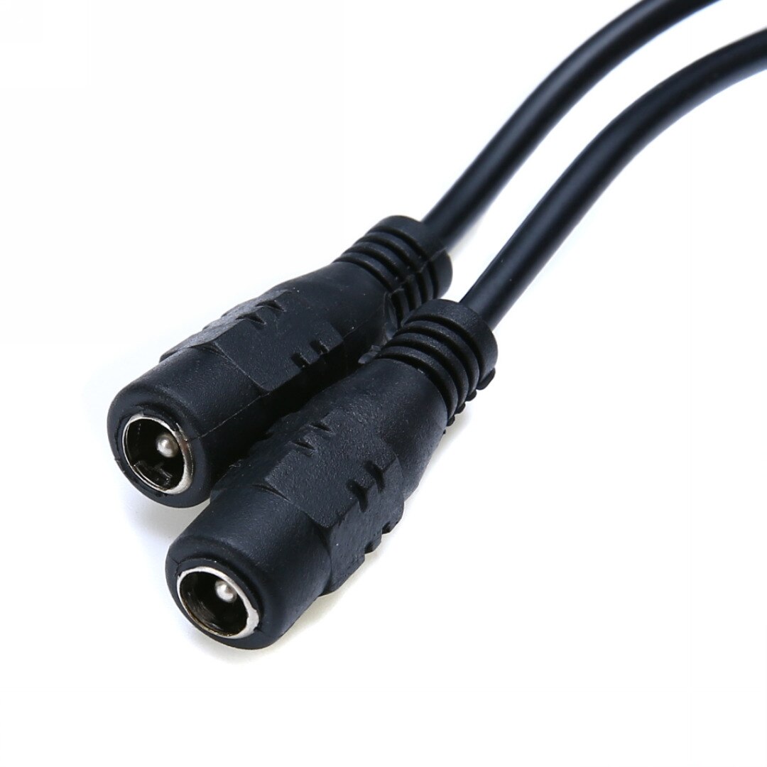 Onsale 1pc DC Power Kabels Zwart 5.5x2.1mm 1 Stekker Naar 2 Vrouwelijke Jack Kabel Splitter adapter Voor CCTV