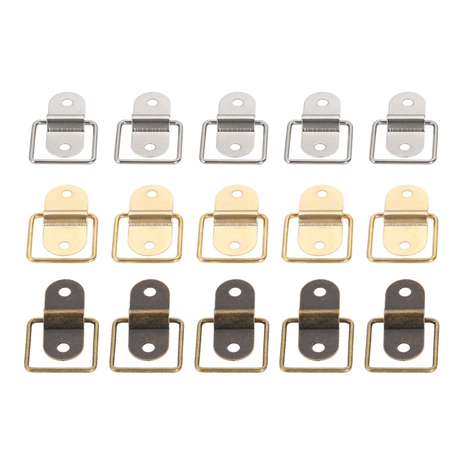 10/5 PCS D-Ring Tie Down Metal D-Rings Trailer Drawer Cabinet Rectangle Handle D Ring Mounting Plate for Car Truck Bed Cargo