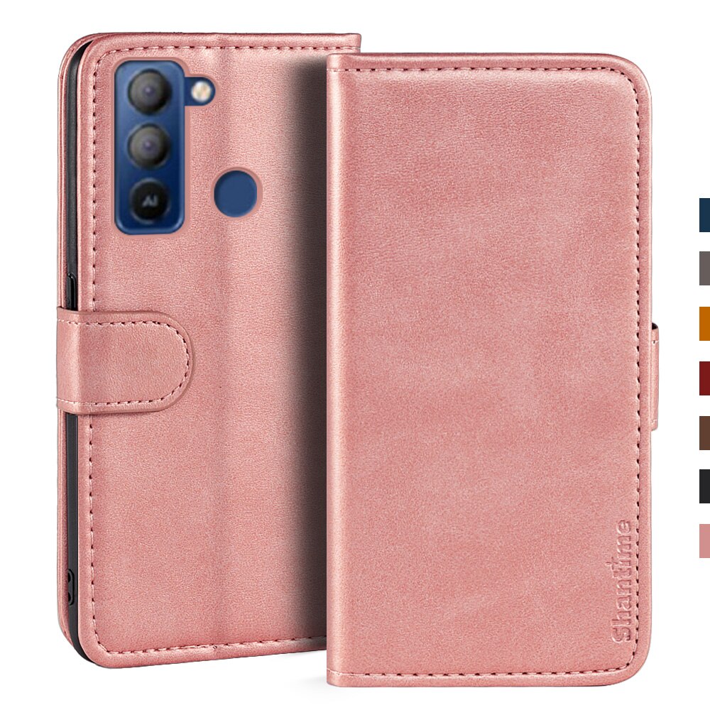 Coque en cuir pour Tecno Pop 5 LTE, étui portefeuille magnétique, Coque de téléphone avec support: For Tecno Pop 5 LTE / Rosegold