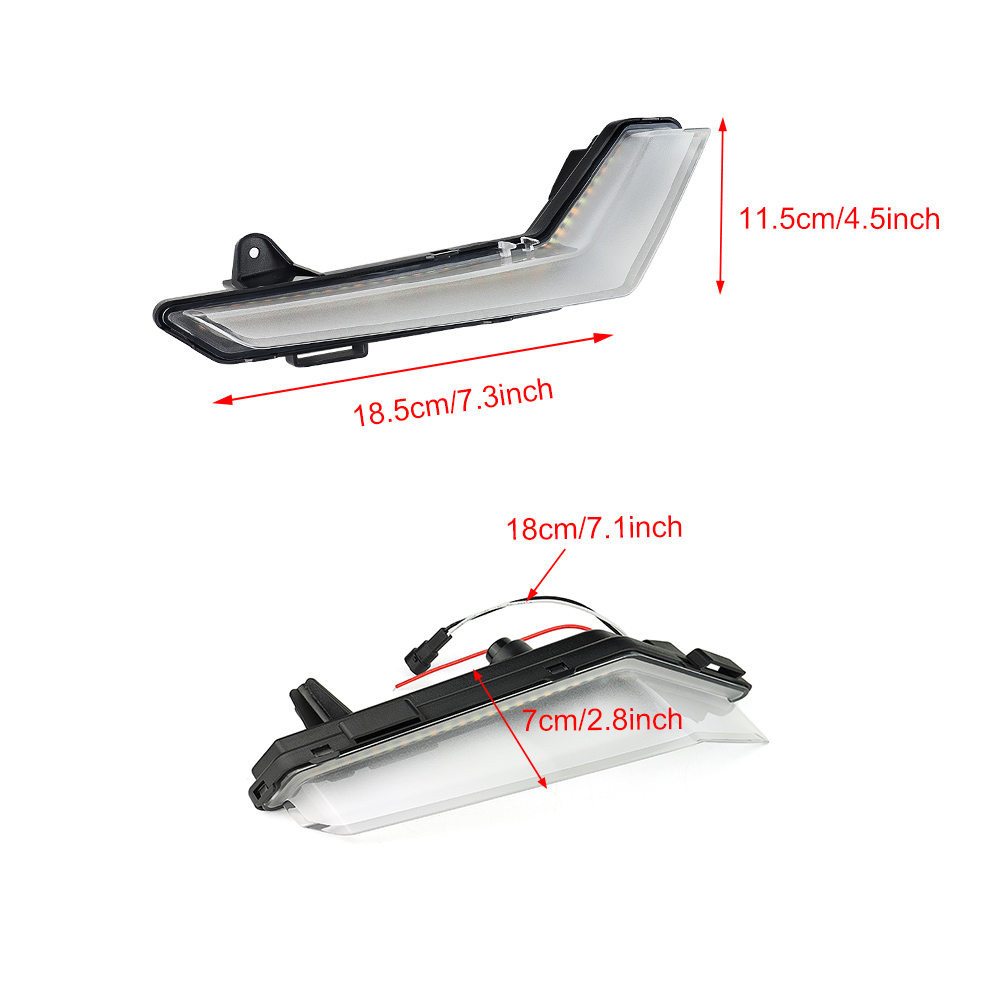 Luz LED de señal de giro de flujo frontal ATV, luces DRL para Can-Am Defender + Defender Max + Commander