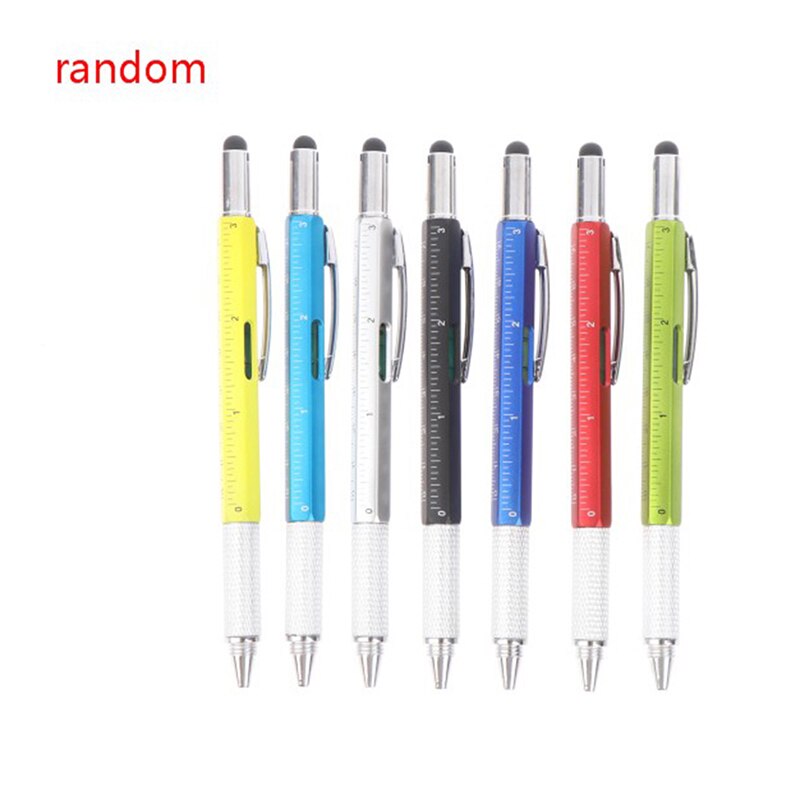 Creativity 6 in 1 Multi Purpose Pen with Screen Ruler Multi Head Screwdriver Work Functional Capacitive Touch Sign Tool Pen