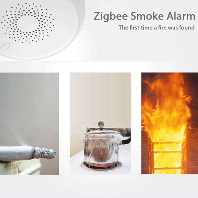 -Tuya Smart Zigbee Home Smoke Detector Wireless Smoke Detector Used In Conjunction With Smart Life Applications