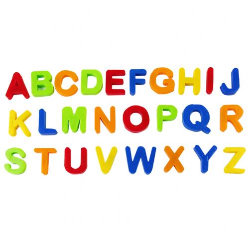 Multifarvede magnetiske tal alfabet køleskab magnet læring uddannelse børn legetøj køleskab magnet læring stave tælle legetøj: Stort bogstav