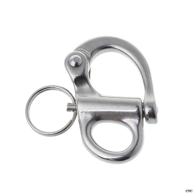316 Stainless Steel Rigging Sailing Fixed Bail Snap Shackle Fixed Eye Snap Hook Sailboat Sailing Boat Yacht Outdoor Living: 52