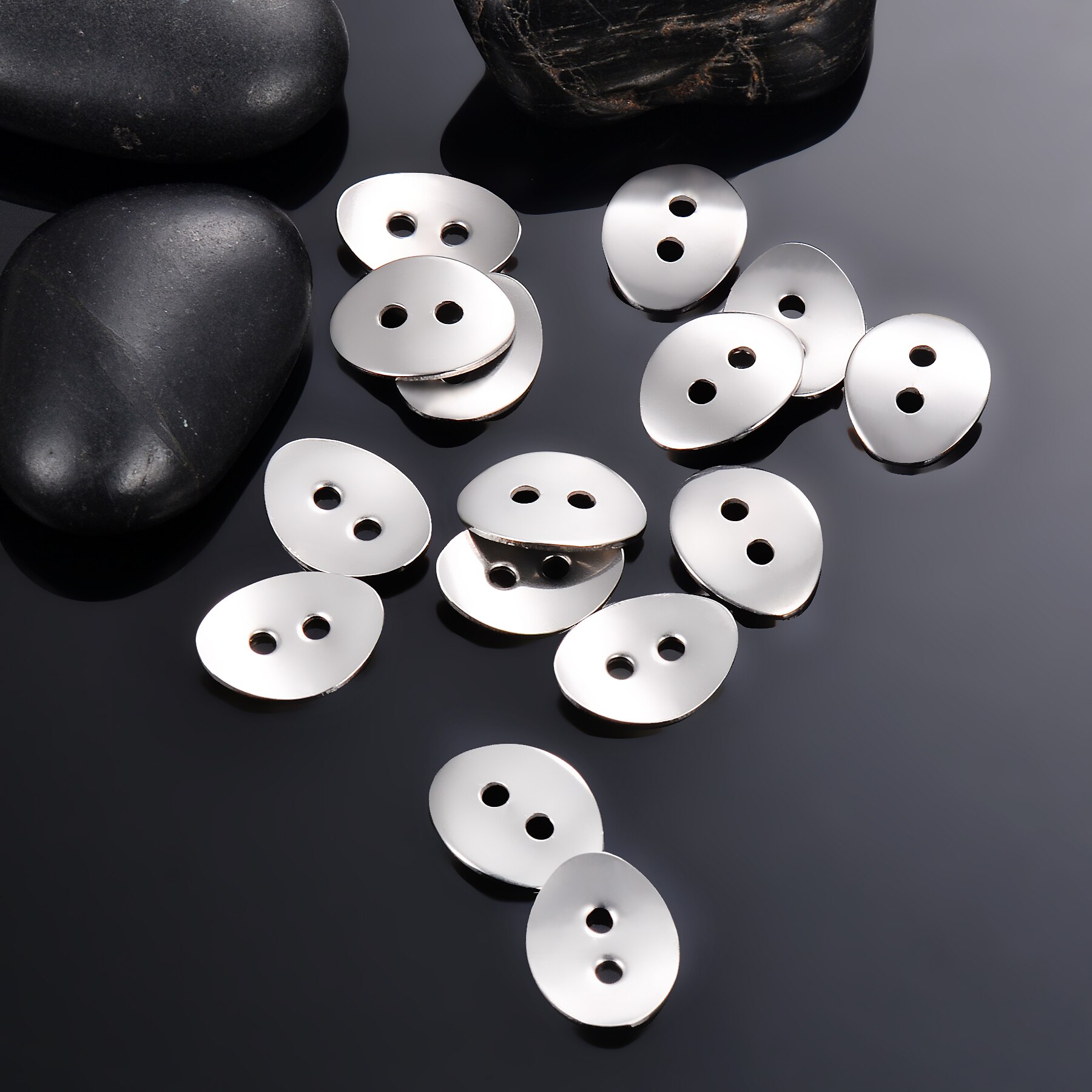 Fecho de aço inoxidável, 25 peças, conectores para pulseira, colar, pulseira, branco, marcação em branco, para fazer joias