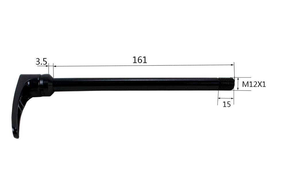Rear Thru axle 12 X 142 mm for SYNTACE X12 style X-12 MTB bicycle alloy thru axle with tapered washer Thread Pitch 1.0 mm L162