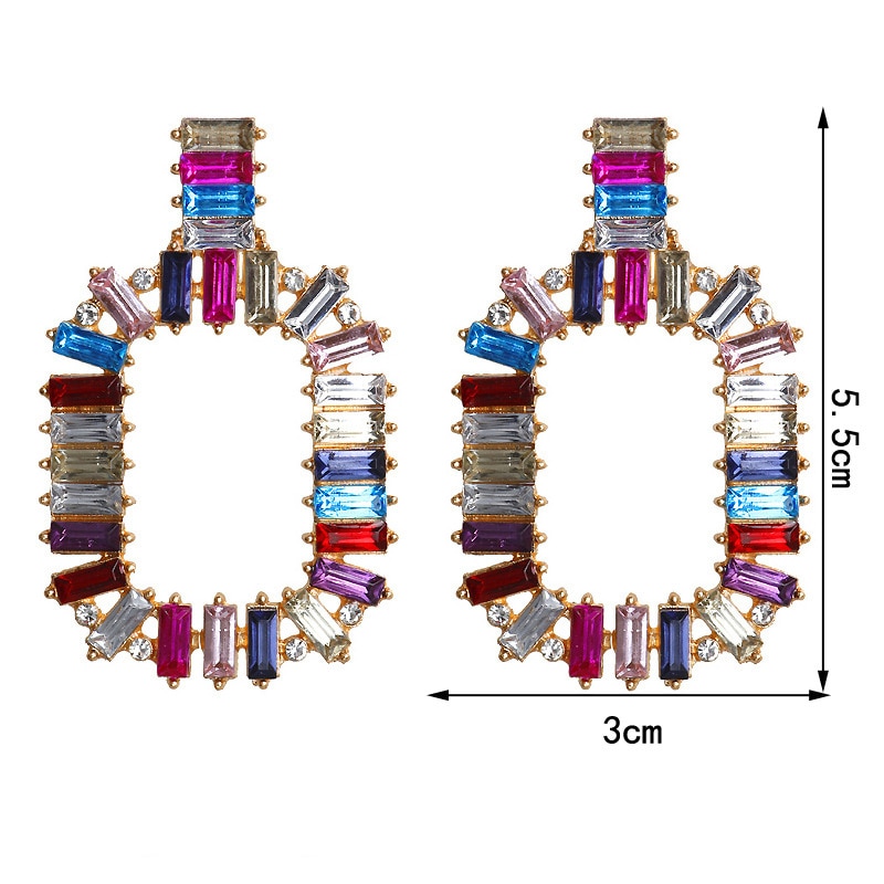 Lange V Geformt Band Ohrringe Champagner Gold Farbe Europäischen Stil Frauen Mädchen Einreihige Zirkonia Ohrringe Modeschmuck