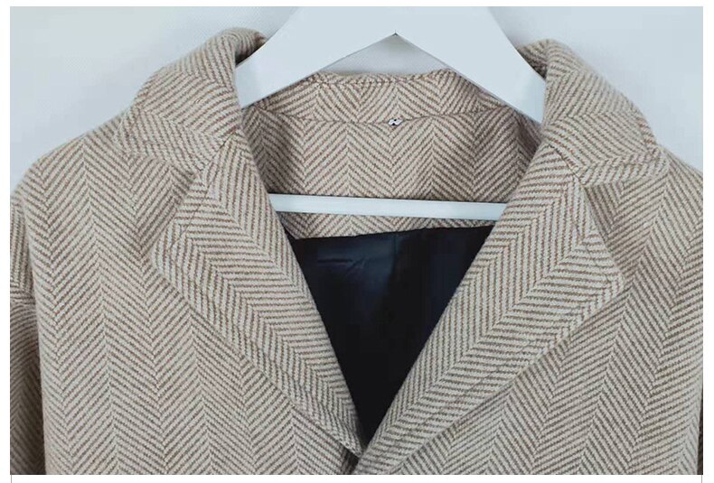 Wollen jas herfststijl meisjesjas tienerkleding halflange meisjesjas meisjes lange jas kinderkleding