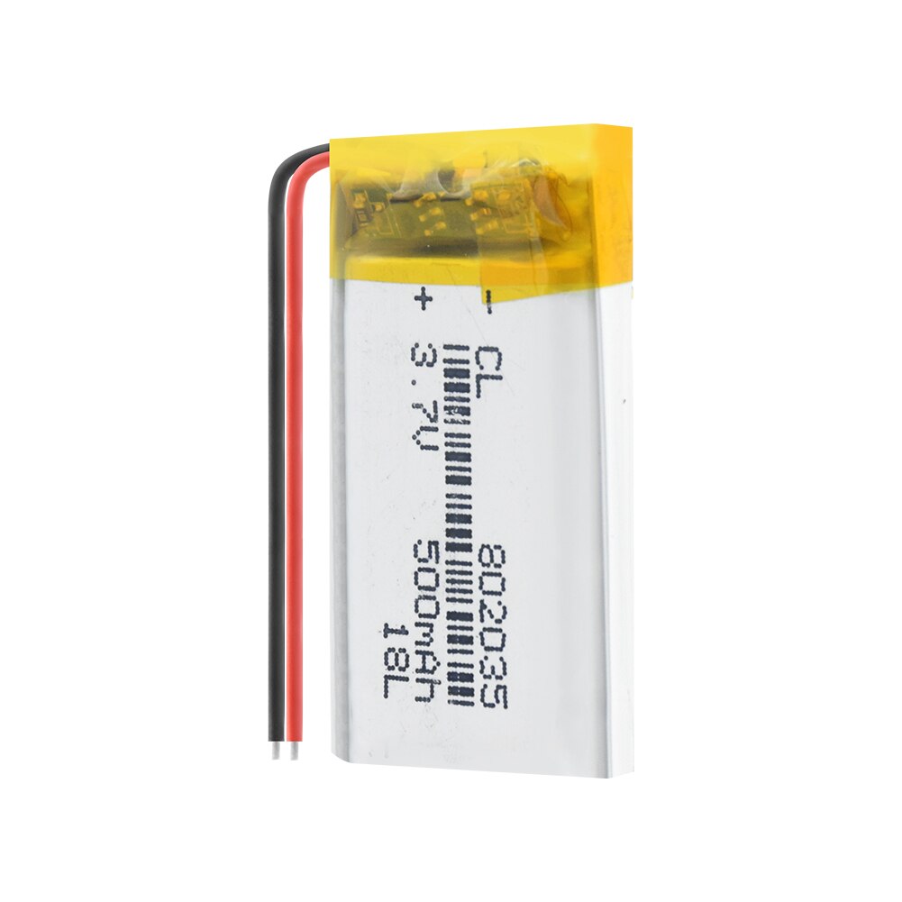 3.7V 500mAh 802035 polimerowy akumulator litowo-jonowy/litowo-jonowy robić MP3 MP4 zabawki DVR Mio mivue 536 mio 518 wideorejestrator lustro dvr