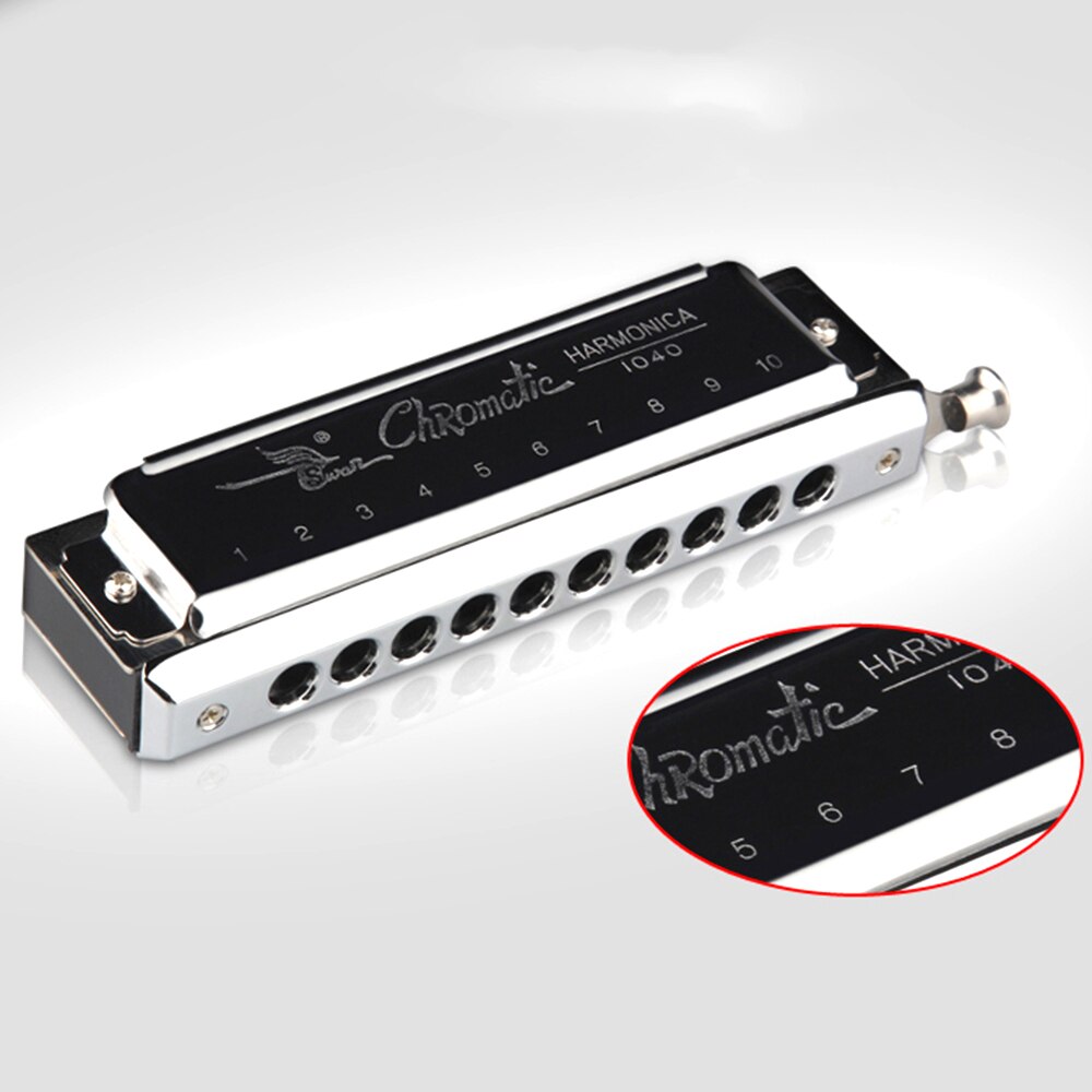 Swan Chromatic Harmonica 10 Holes 40 Tone Key of C... – Grandado
