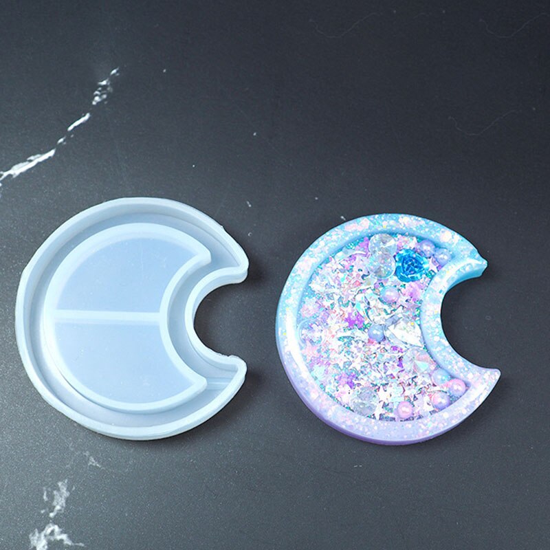 1pcs Shaker Molds Quicksand Epoxy Popsicle Resin Molds Silicone Mold Star Bear Key Chain Charm Craft Pendant Tools: 5