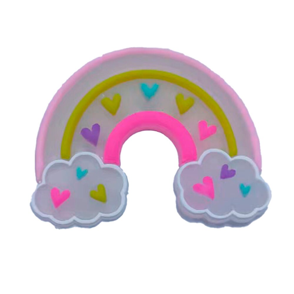 1Pcs Pvc Leuke Cartoon Koelkast Magneten Rainbow Cloud Hart Zon Ster Kroon Koelkast Magnetische Sticker Kinderen Photo Muur: WHITE