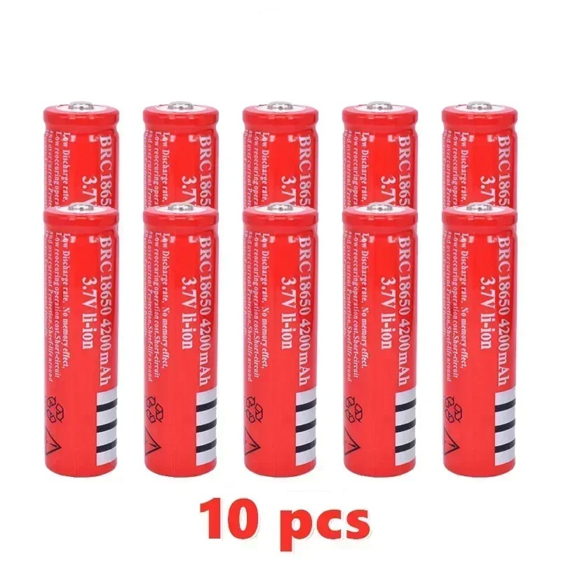 Original 18650 batterie 3,7V 4200mAh wiederaufladbare liion batterie für Led taschenlampe batery litio batterie + USB Ladegerät: WHITE