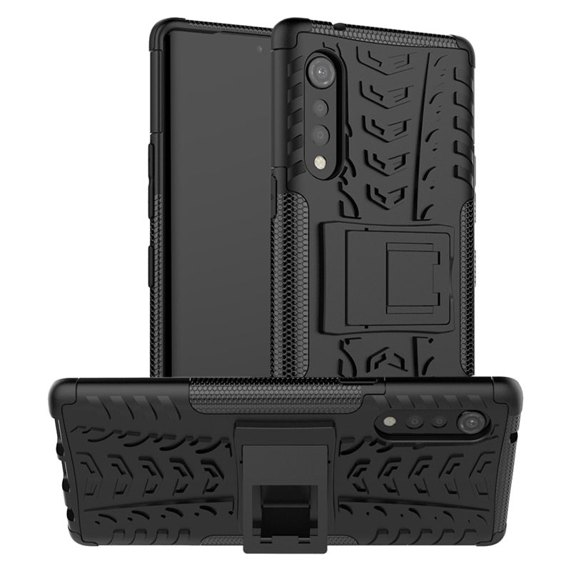 Funda de Wolfsay para LG de terciopelo de 5G caso para LG de terciopelo de 5G a prueba de golpes a prueba de caucho duro PC defensor armadura cubierta para LG de terciopelo de 5G 6,8"