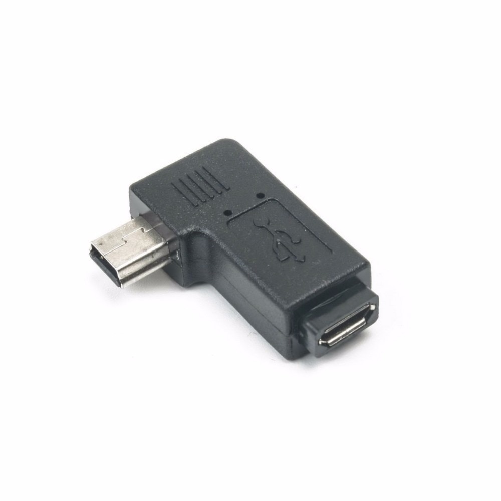 Haakse Mini USB Man Micro USB Vrouwelijke Adapter