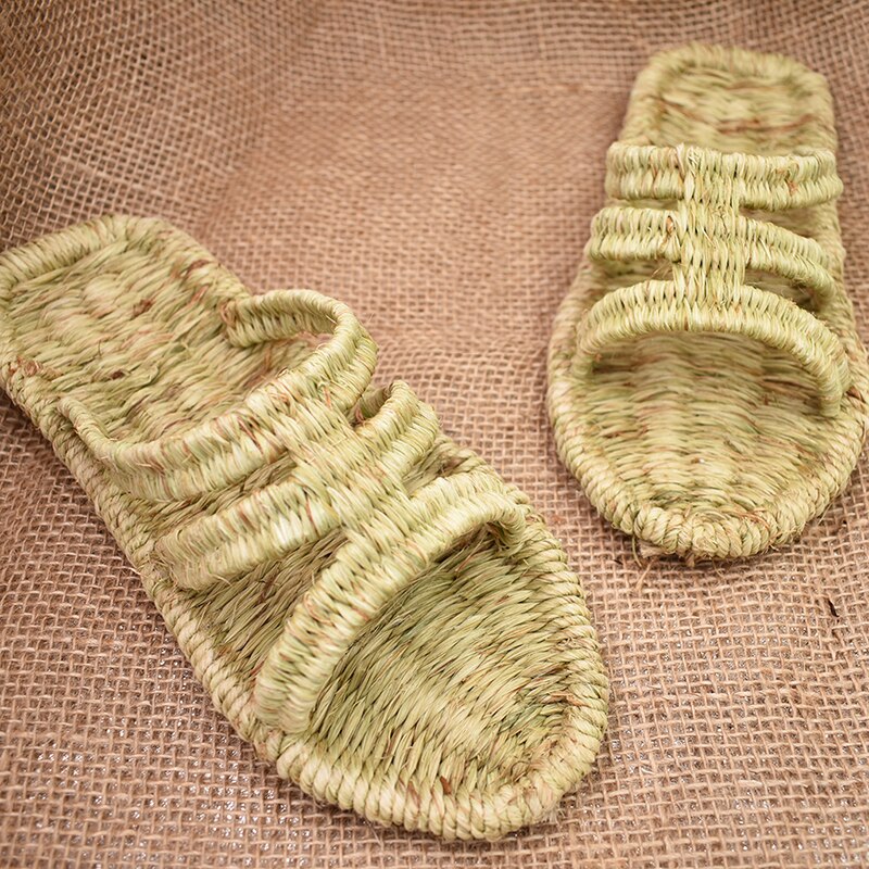 Sandales chinoises antiques faites à la main pour hommes et femmes, de sandales d&#39;été tissées personnalisées, chaussures de travail,