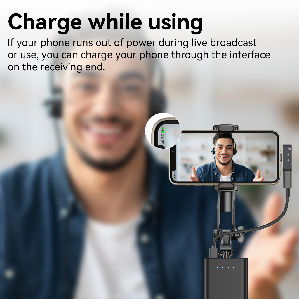 Microfono Lavalier Wireless con scatola di ricarica riduzione del rumore magnetico microfono professionale con risvolto per la registrazione in Studio dal vivo