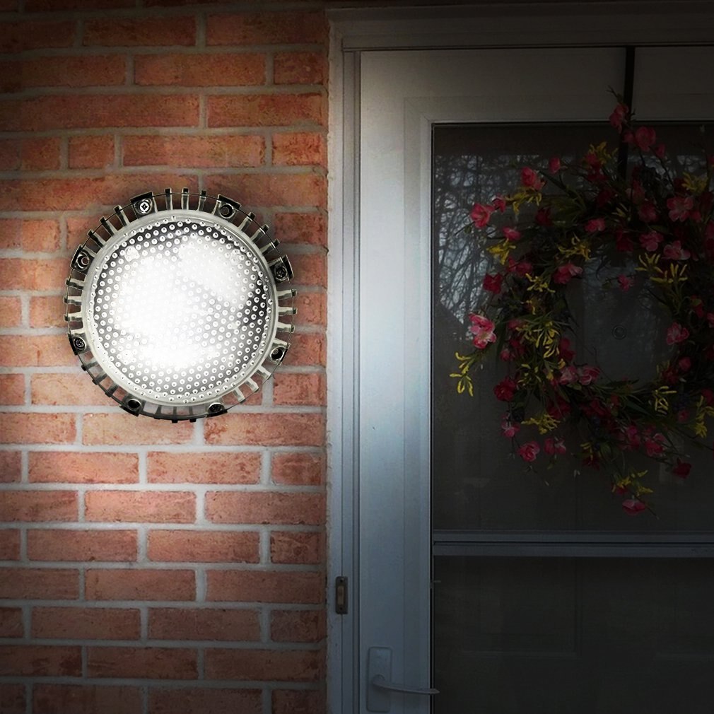 LED Solar Pathway Lights Landscape Ground Garden Driveway Outdoor Disk Lamp Waterproof Lighting Street Light: White light