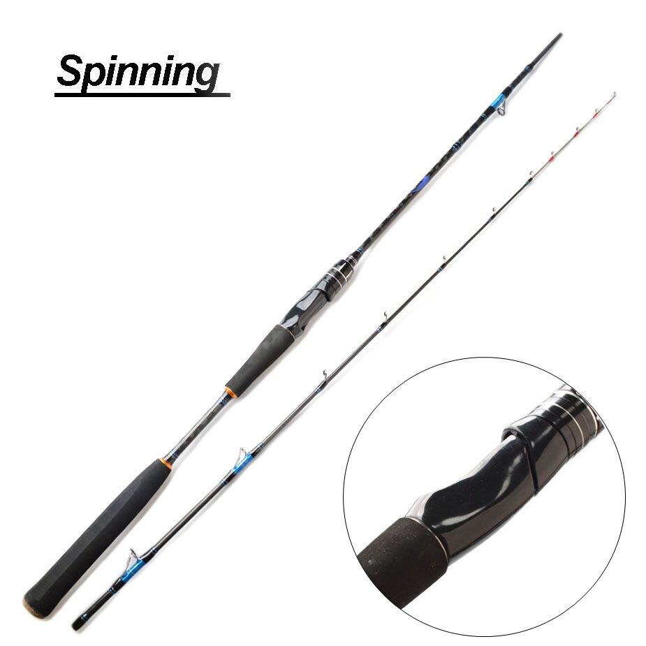 TOMA 1.8m 2.1m Boat Jigging Spinning Fishing Rod Casting 2 Section Fast Action Saltwater Surf Japan Fishing Rod Carbon Fiber: 1pcs Spinning Rod / 1.8M 602MH