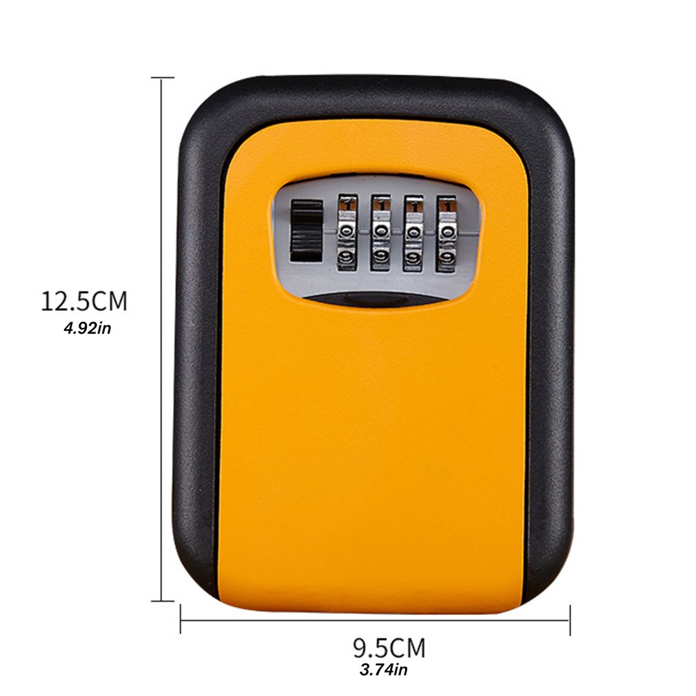 Alloy Code Lock Key Box Keysafe Password Security Code Lock Travel Security Padlock Key Storage Password Boxes: orange