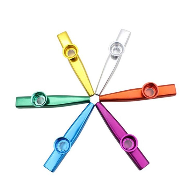 6 Pcs/Set 6 Colors Metal Kazoo Musical Instruments Good Companion A