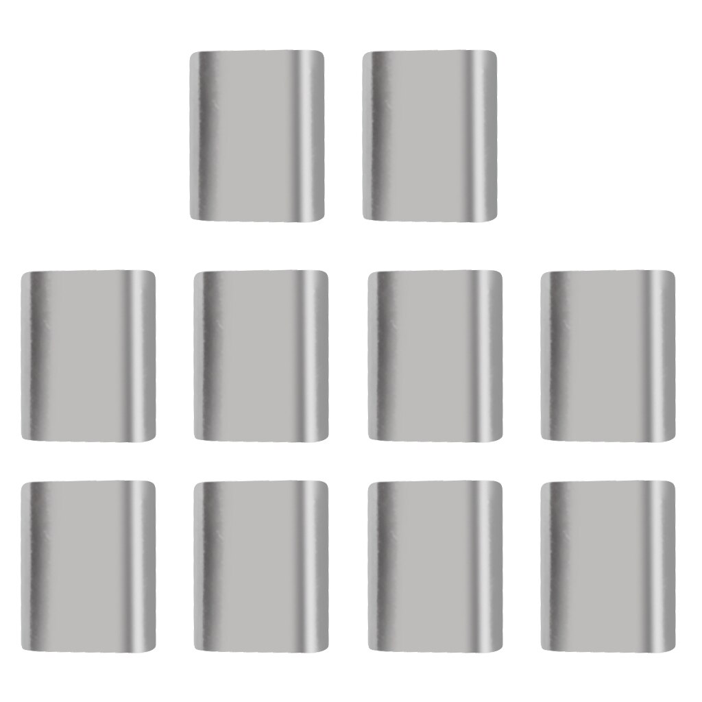 10pcs Aluminium Ferrules For 3mm To 10mm Stainless Steel Wire Rope Rigging