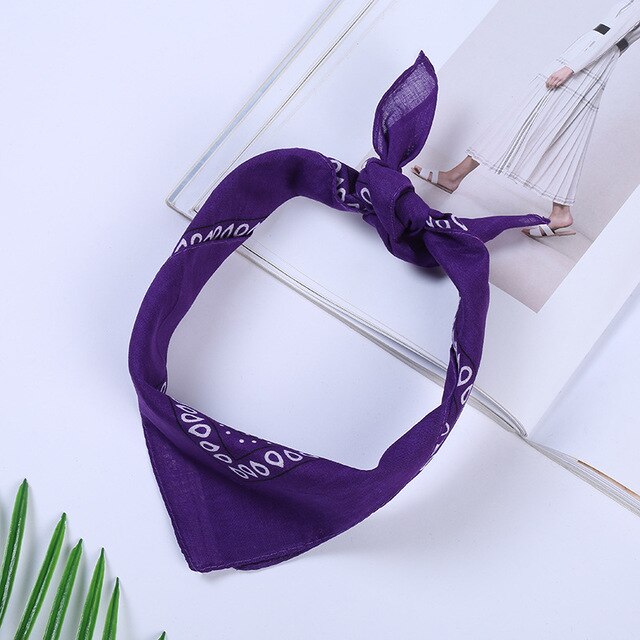 Frauen/Männer/Jungen/Mädchen Hüfte hüpfen 100% Baumwolle Bandana Platz Schal 55cm * 55cm Schwarz verrotten Paisley Stirnband Gedruckt Bandana: A17