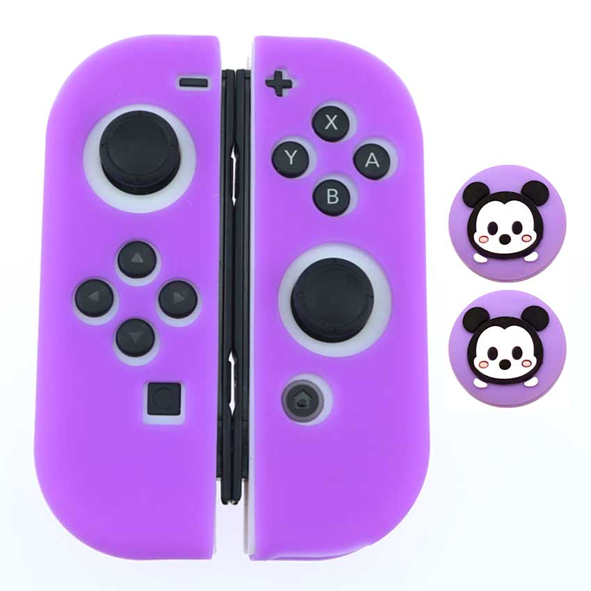 JCD-funda protectora de silicona suave + tapas de Joystick para Nintendo Switch NS NX Joy-Con, 1 Juego: JJ NO.71