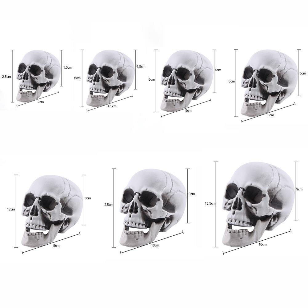 Halloween Decorations Artificial Skull Head Model Plastic Skull Bone Horror Skeleton Party Bar Model Human Anatomical Model