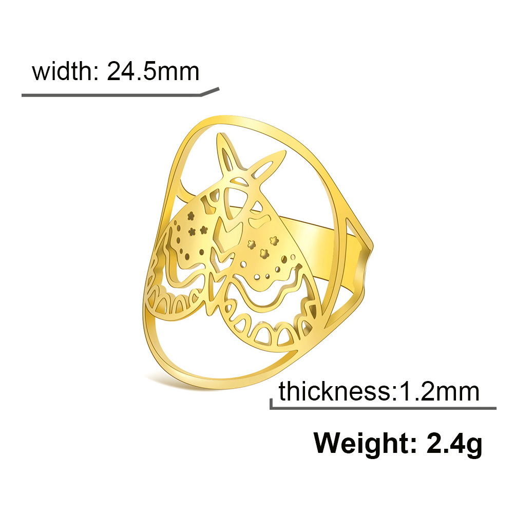 Skyrim Luna-Anillo de polilla para hombre y mujer, anillos abiertos ajustables de acero inoxidable, joyería gótica de insectos y animales, de San Valentín,: Plata